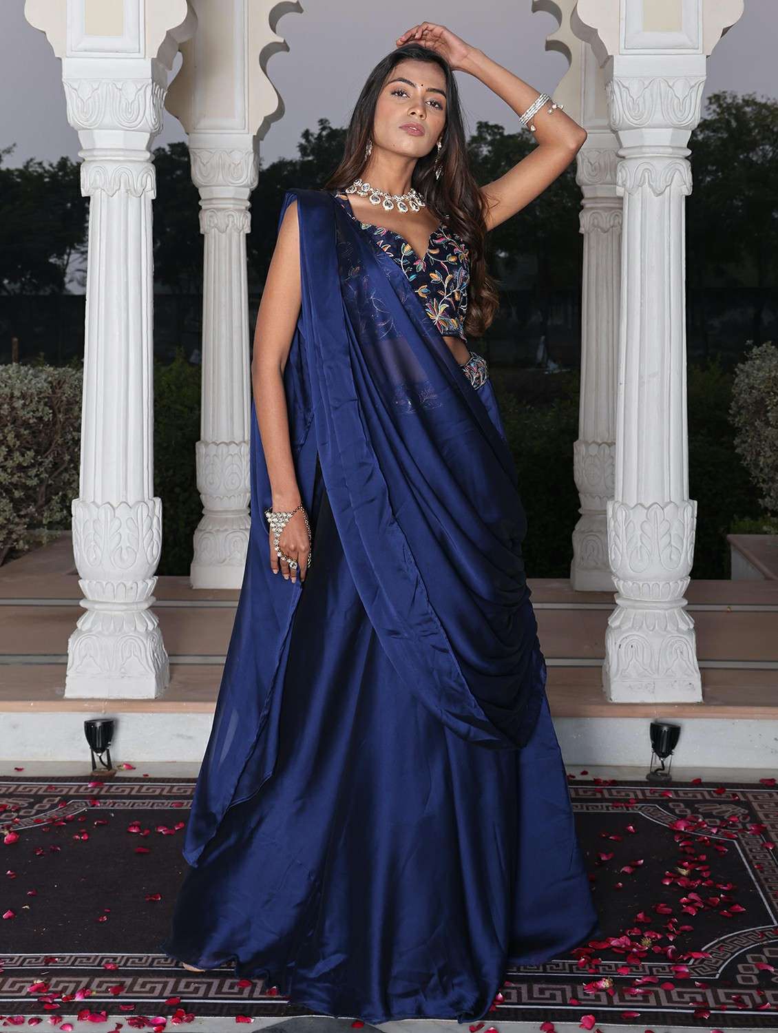 women solid semi stitched flared lehenga - 22274252 -  Standard Image - 2