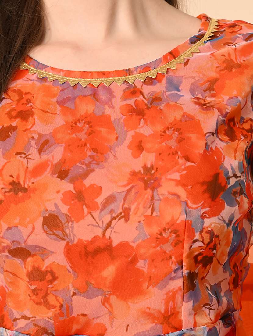 women floral print kurta and sharara with dupatta  - 22274268 -  Standard Image - 7