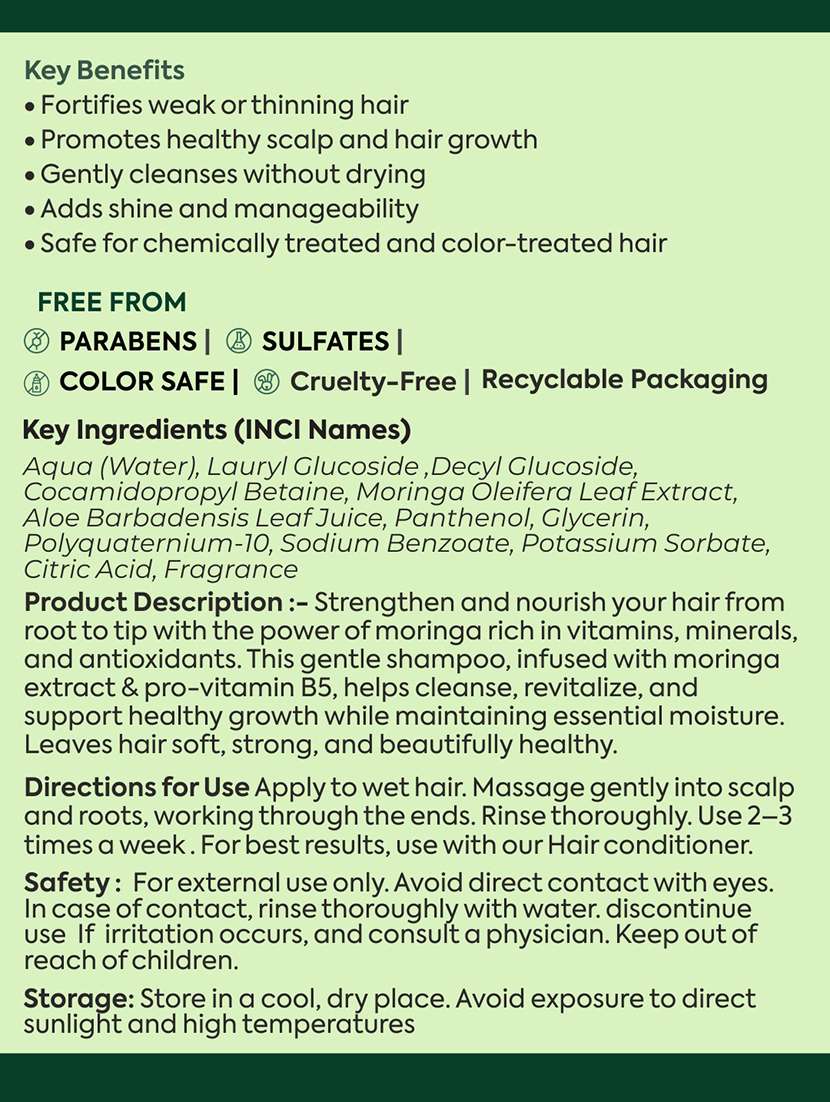  sulfates free moringa shampoo - 22274279 -  Standard Image - 2