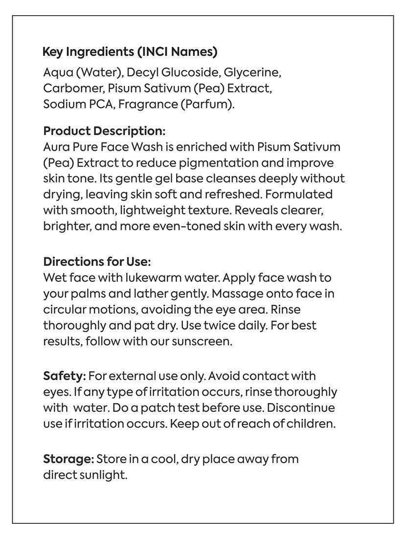 aura pure - anti pigpentation face wash - 22274285 -  Standard Image - 2