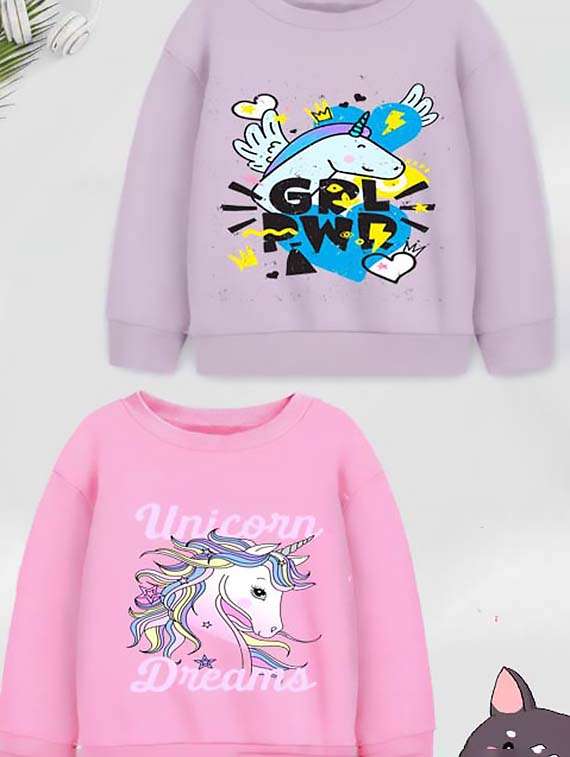 boys pack of 2 printed long sleeve sweatshirt  - 22274318 -  Standard Image - 2