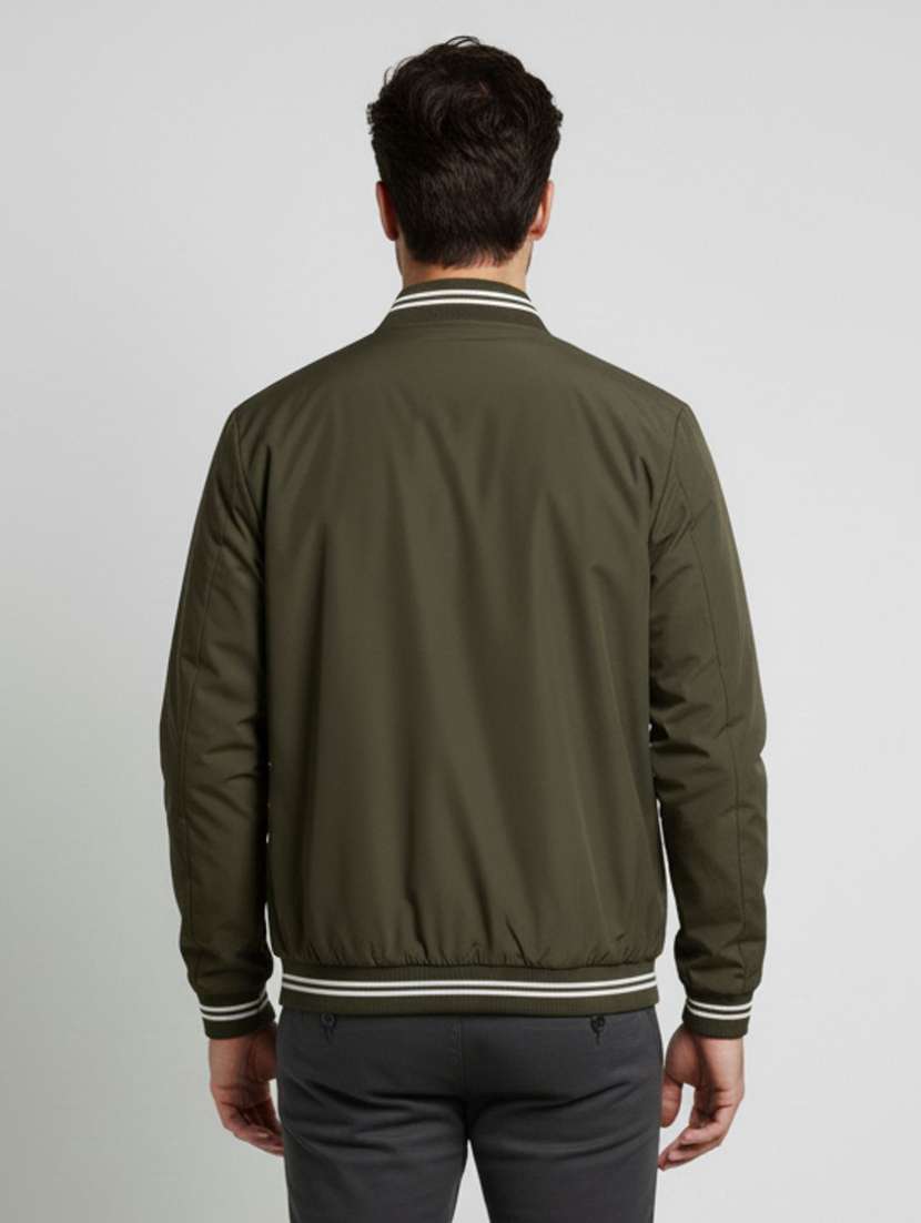 men solid long sleeve insulator bomber jacket - 22275477 -  Standard Image - 2