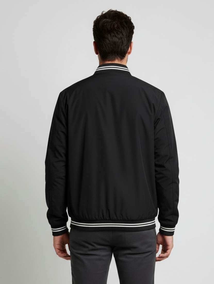 men solid long sleeve insulator bomber jacket - 22275479 -  Standard Image - 2