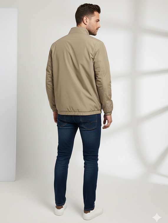 men solid long sleeve insulator bomber jacket - 22275480 -  Standard Image - 2