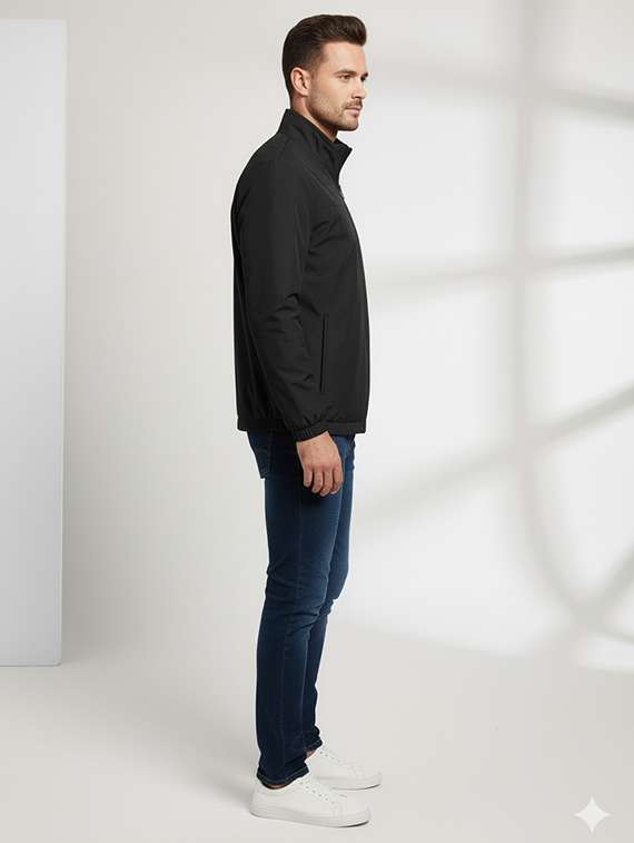 men solid long sleeve insulator bomber jacket - 22275481 -  Standard Image - 2