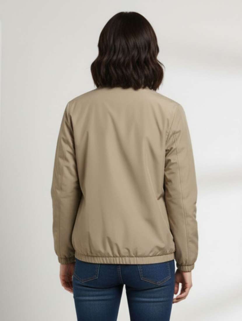 women solid long sleeve windcheater jacket - 22275482 -  Standard Image - 2