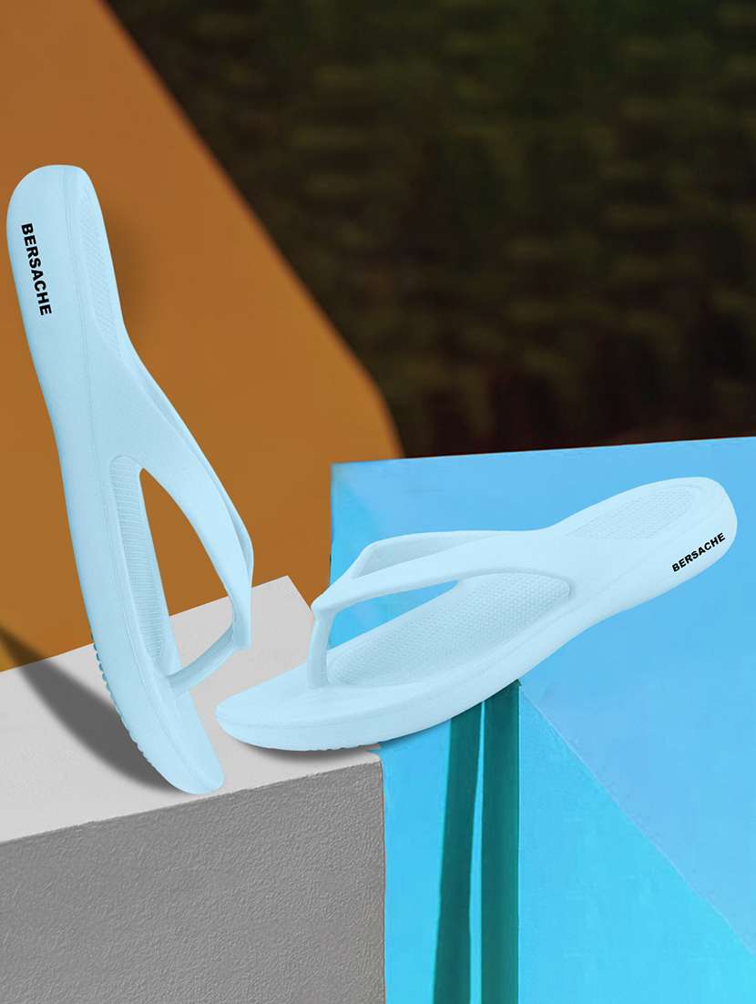 women solid slip on flip flop