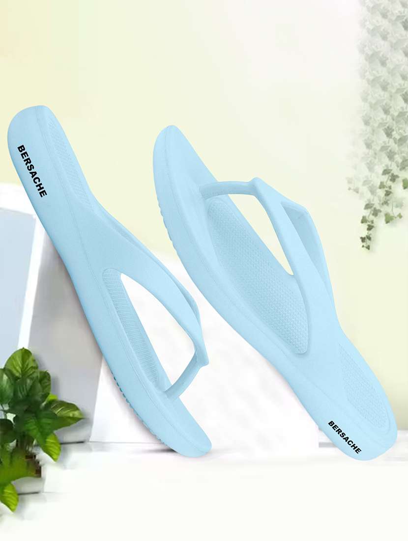 women solid slip on flip flop