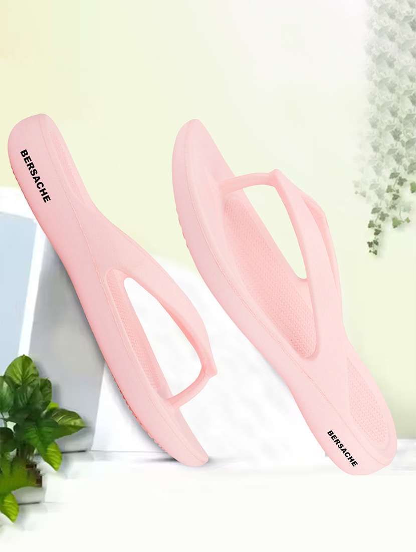 women solid slip on flip flop