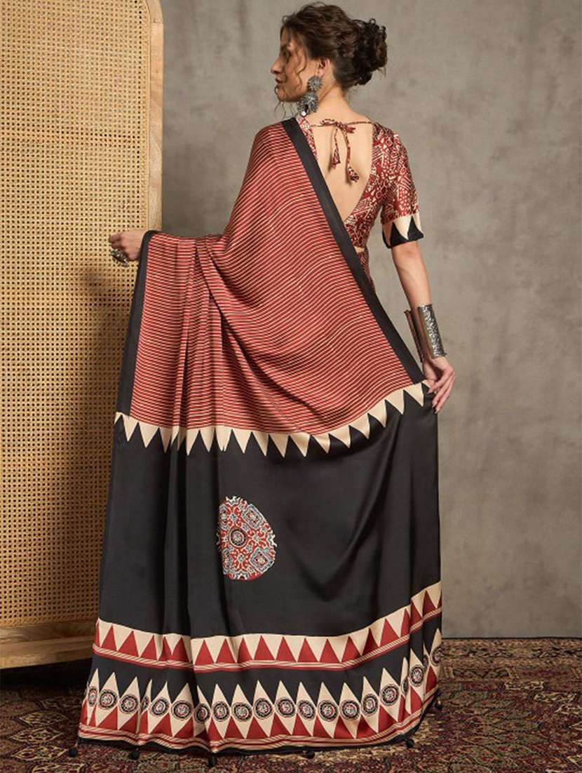 women printed casual wear saree with blouse - 22275542 -  Standard Image - 2