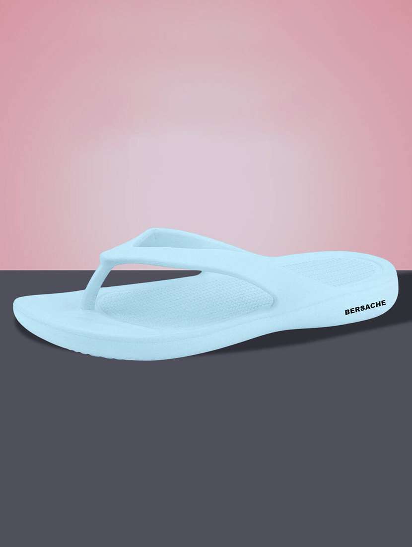 women solid slip on flip flop