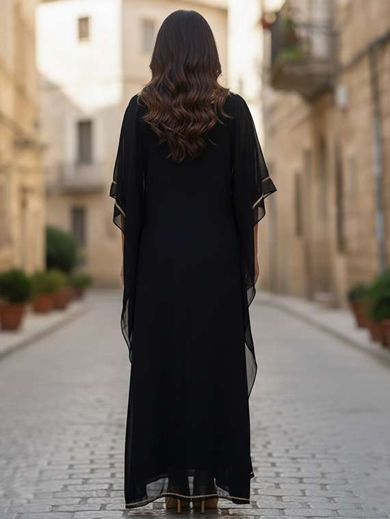 women embroidered kimono sleeve kaftan dress - 22275580 -  Standard Image - 2