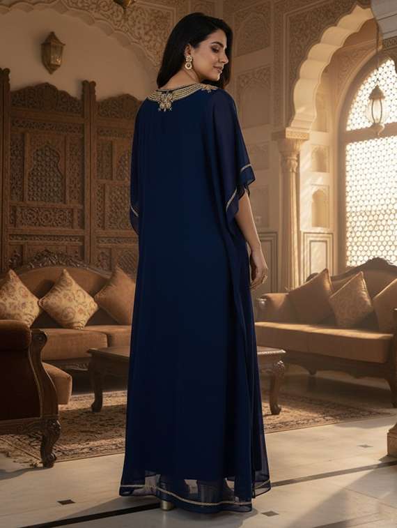 women embroidered kimono sleeve kaftan dress - 22275584 -  Standard Image - 2