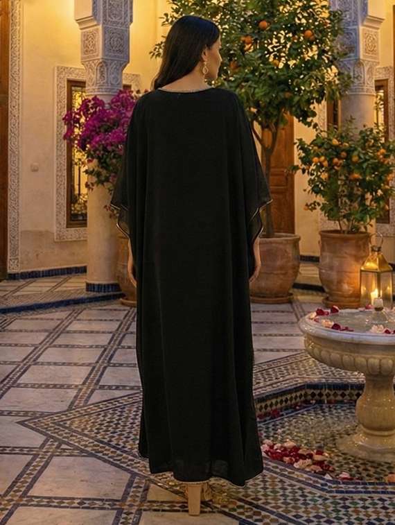 women embroidered kimono sleeve kaftan dress - 22275597 -  Standard Image - 2