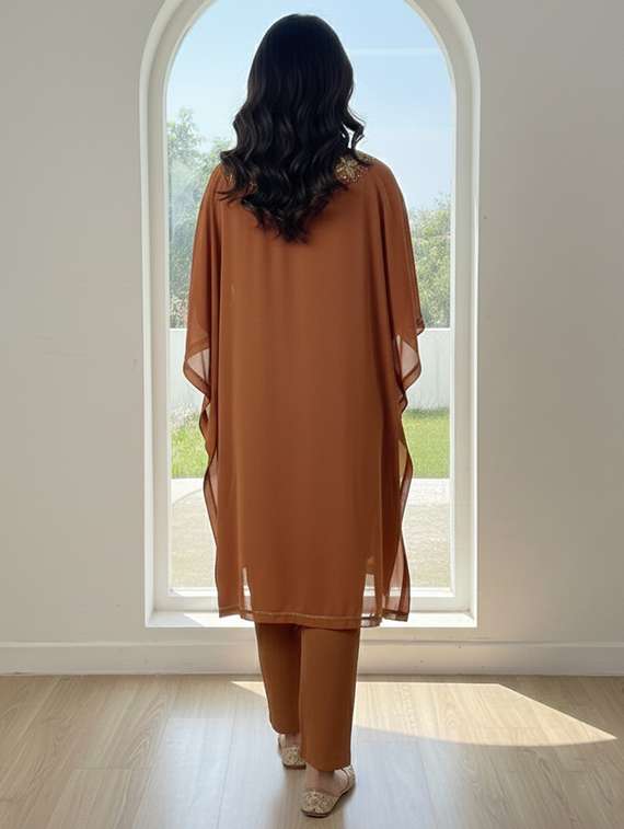 women embroidered kimono sleeve kaftan tunic - 22275601 -  Standard Image - 2