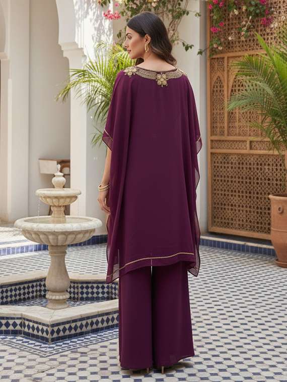 women embroidered kimono sleeve kaftan tunic - 22275604 -  Standard Image - 2