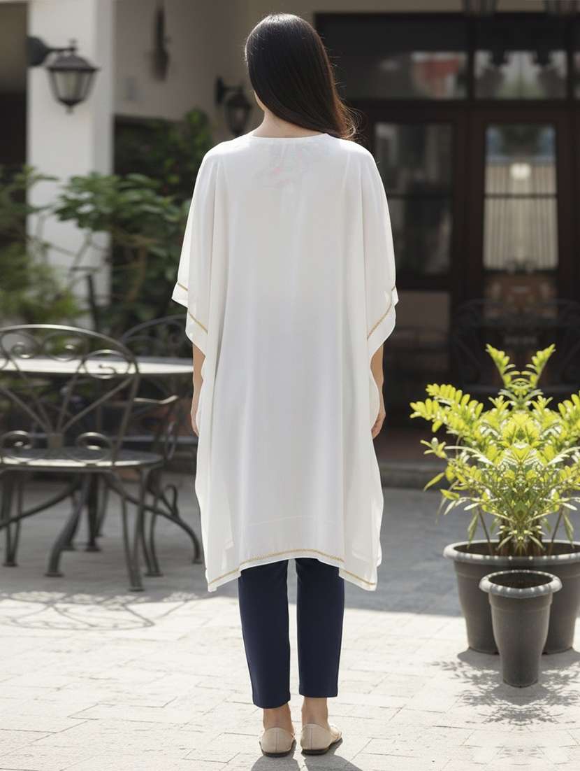 women embroidered kimono sleeve kaftan tunic - 22275614 -  Standard Image - 2