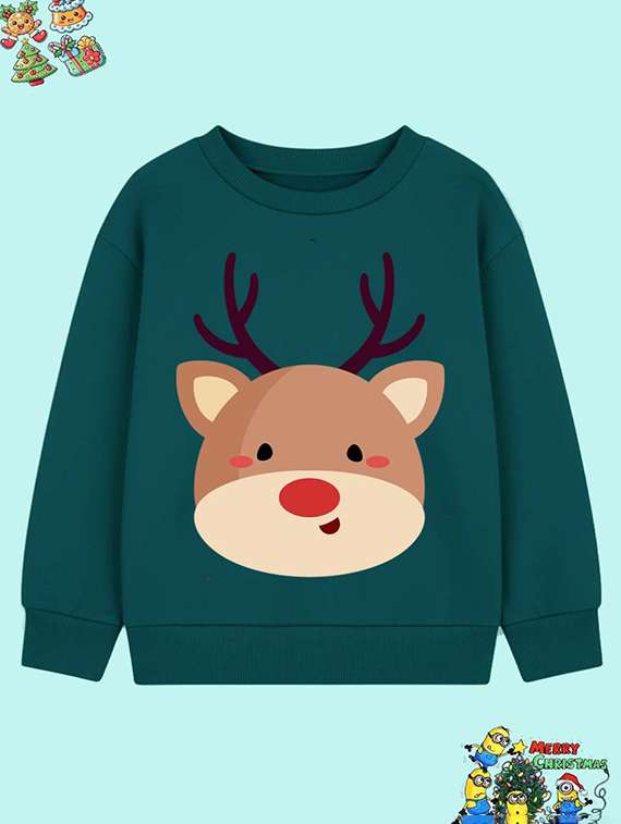 girls printed long sleeve sweatshirt