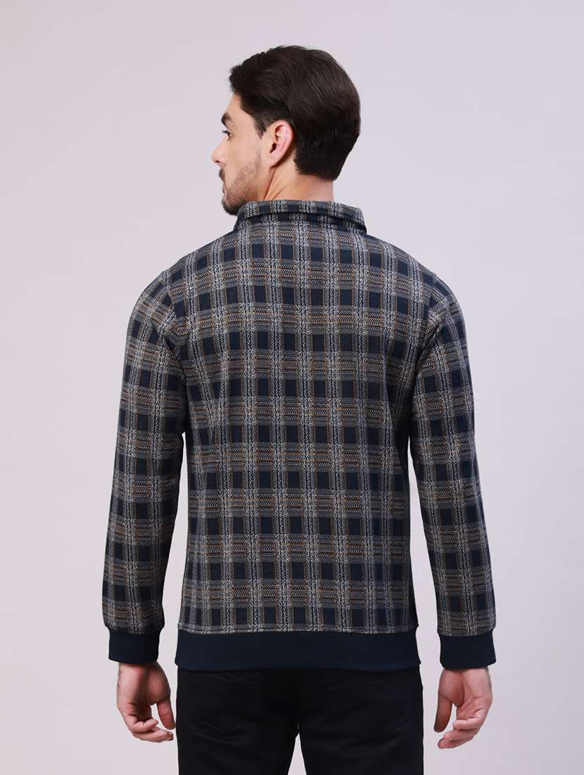 men checkered long sleeve regular fit sweatshirt - 22275891 -  Standard Image - 2