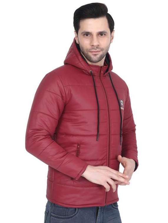 men solid long sleeve hooded puffer jacket - 22276027 -  Standard Image - 2
