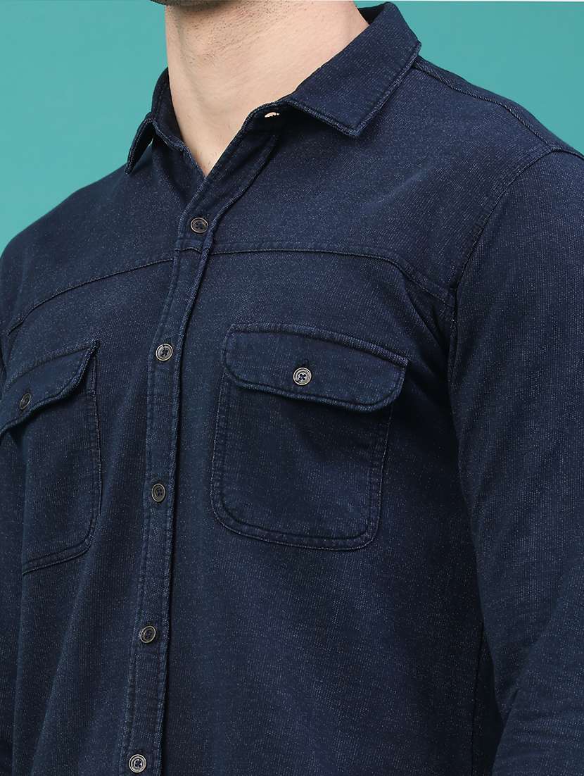 men solid long sleeve regular fit casual shirt - 22276194 -  Standard Image - 2