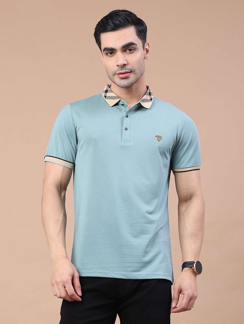 men solid short sleeve regular fit polo t-shirt - 22276247 -  Standard Image - 2