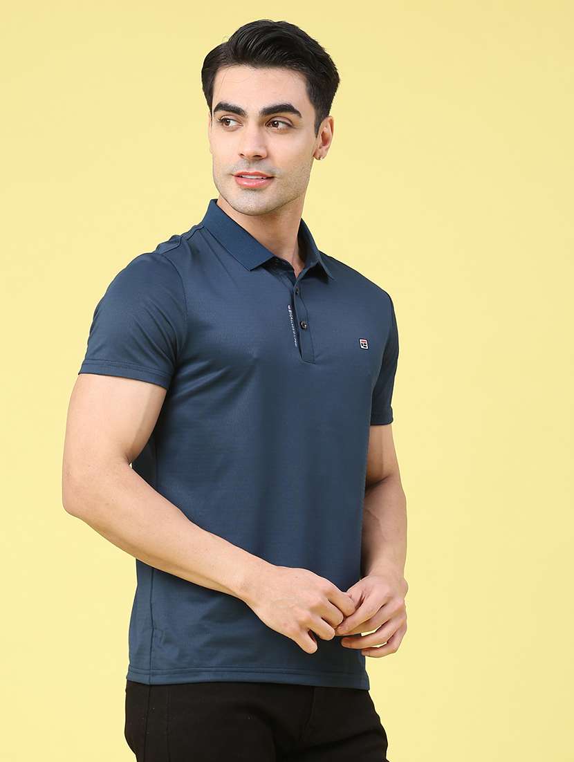 men solid short sleeve slim fit polo t-shirt - 22276252 -  Standard Image - 2