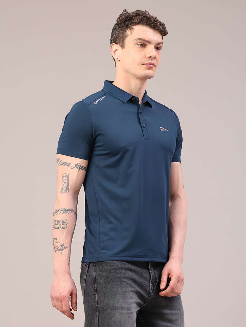 men solid short sleeve slim fit polo t-shirt - 22276255 -  Standard Image - 2