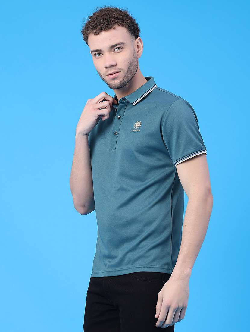 men solid short sleeve regular fit polo t-shirt - 22276270 -  Standard Image - 2