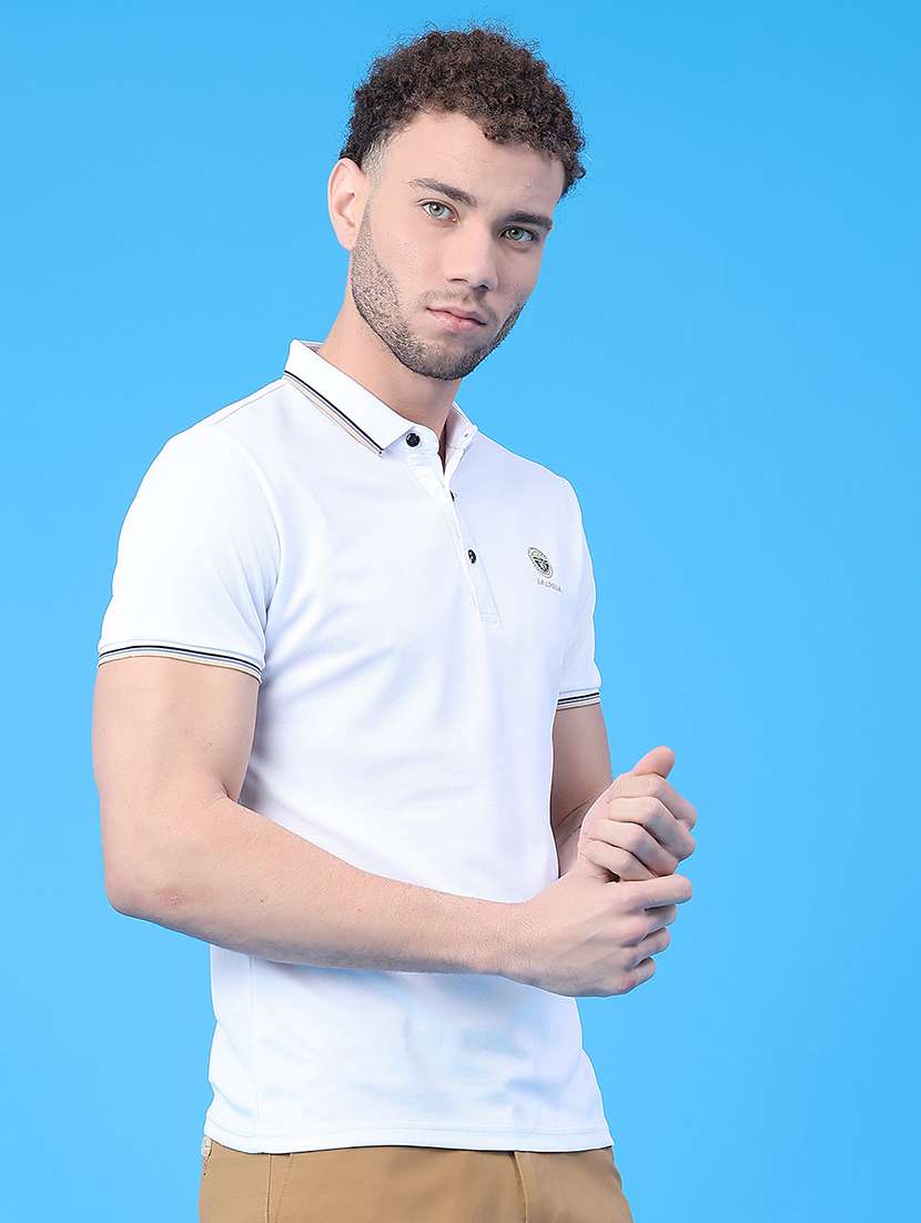 men solid short sleeve regular fit polo t-shirt - 22276271 -  Standard Image - 2