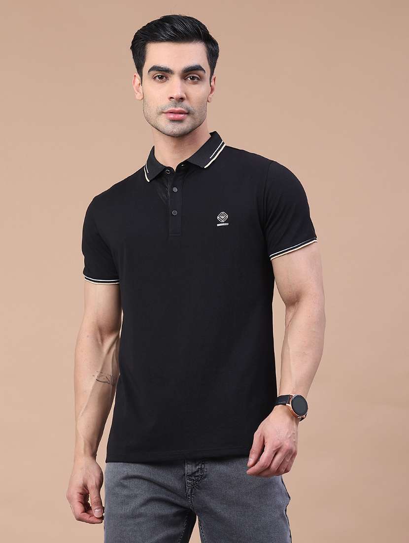 men solid short sleeve regular fit polo t-shirt - 22276286 -  Standard Image - 2