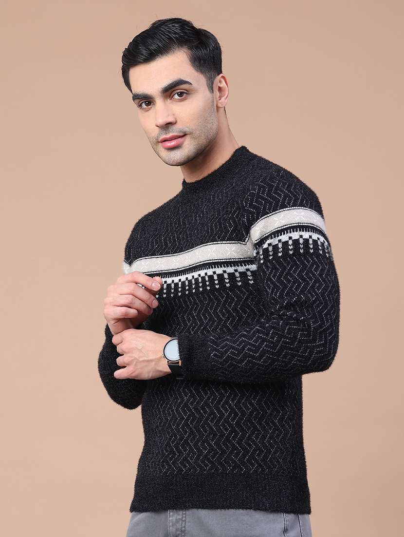 men self design long sleeve regular fit pullover  - 22276305 -  Standard Image - 2