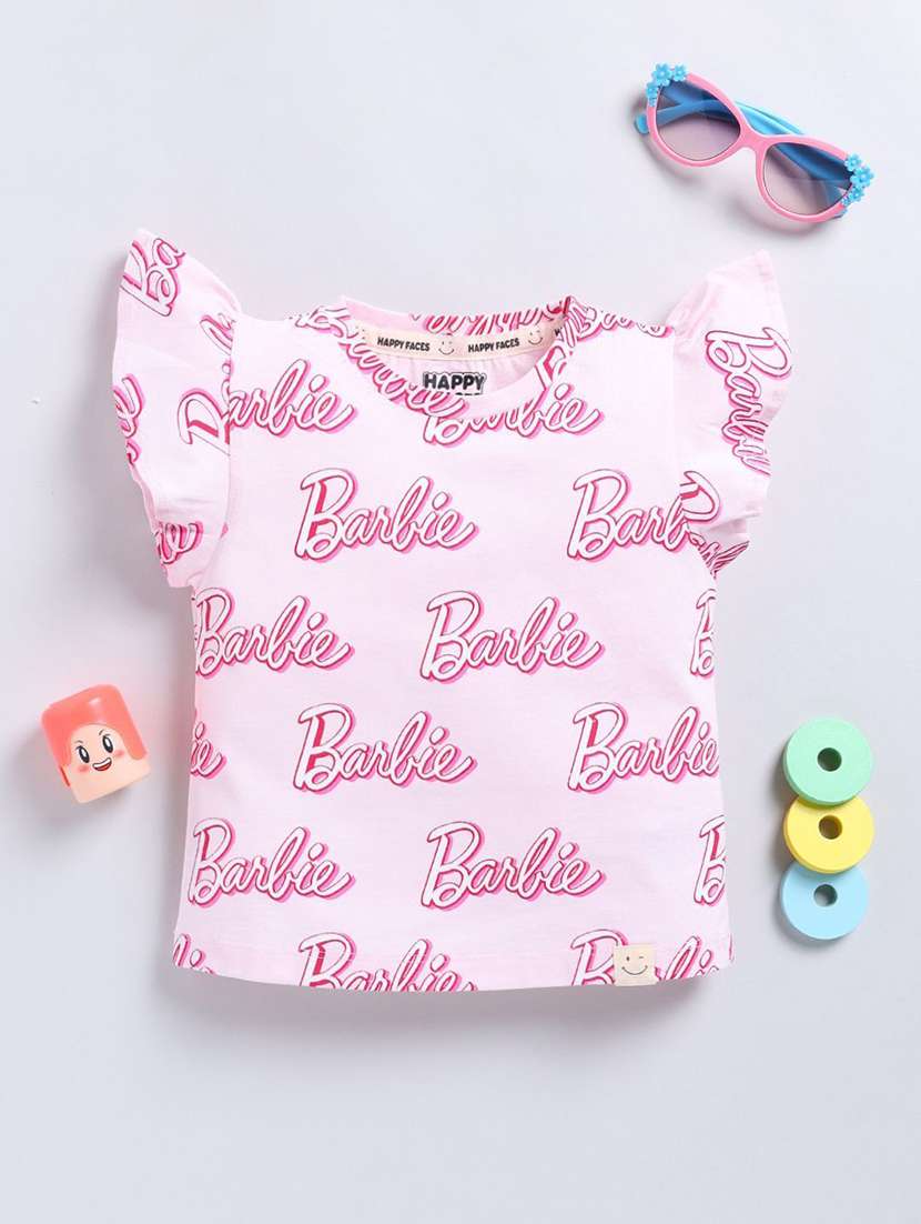 girls printed cap sleeve tee