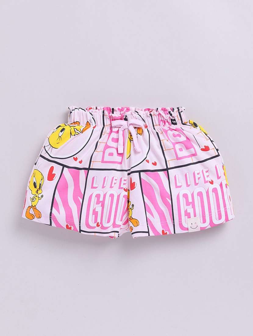 girls printed mid rise shorts - 22276374 -  Standard Image - 2