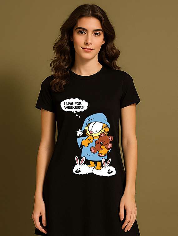 women printed short sleeve t-shirt dress - 22276528 -  Standard Image - 2