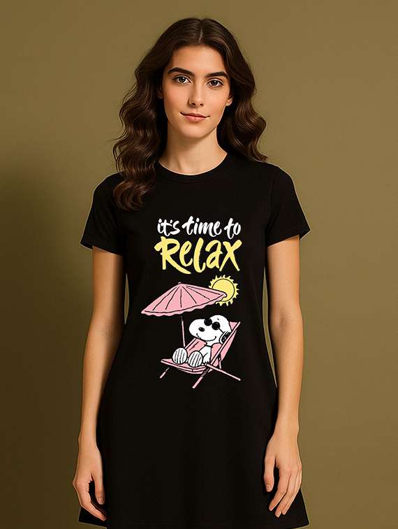 women printed short sleeve t-shirt dress - 22276531 -  Standard Image - 2