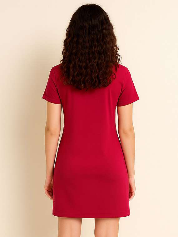 women printed short sleeve t-shirt dress - 22276533 -  Standard Image - 2