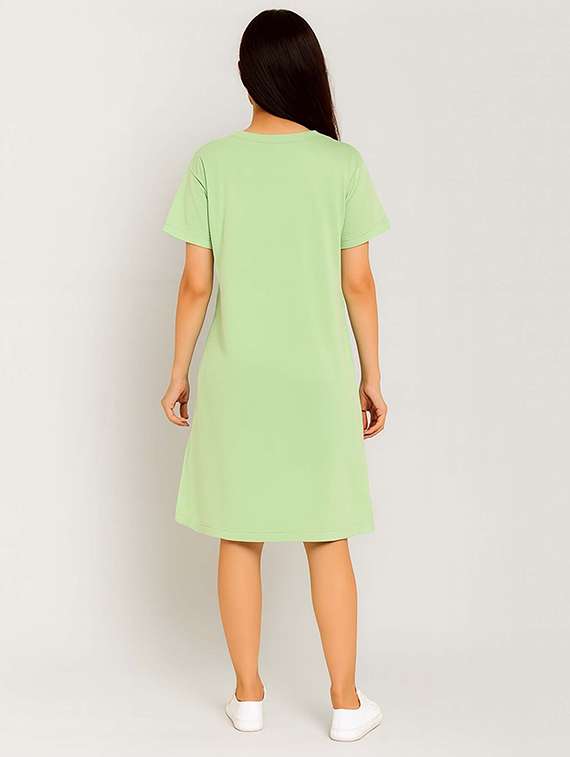 women printed short sleeve t-shirt dress - 22276535 -  Standard Image - 2