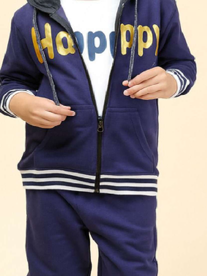 boys printed hooded full length co-ord set - 22276583 -  Standard Image - 2