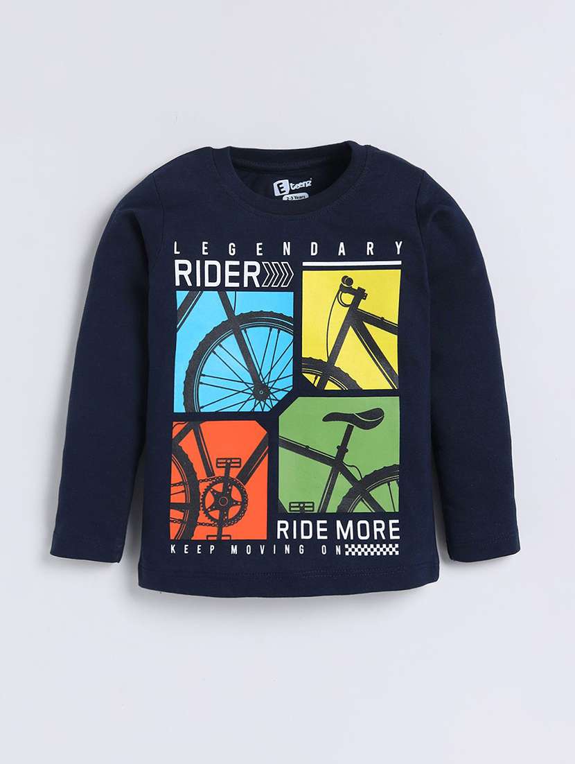 boys pack of 5 printed long sleeve t-shirt - 22276794 -  Standard Image - 2