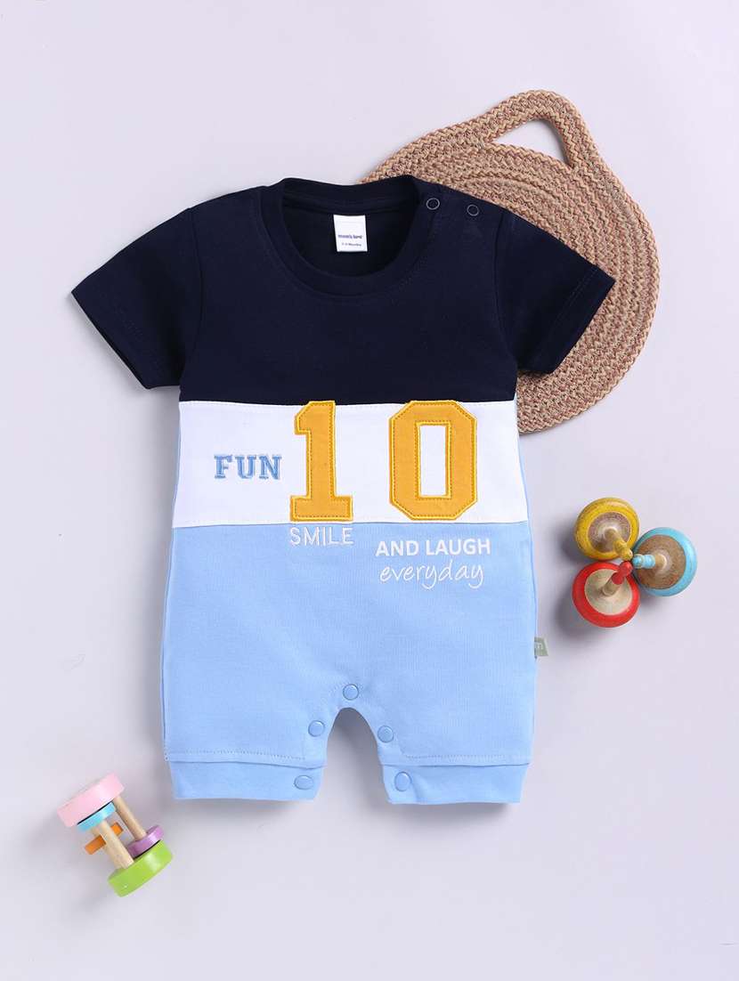 kids printed short sleeve romper