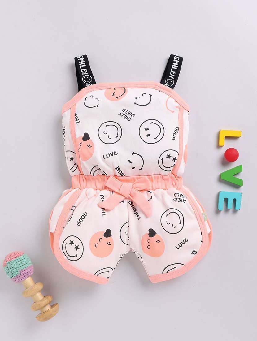 girls printed sleeveless romper