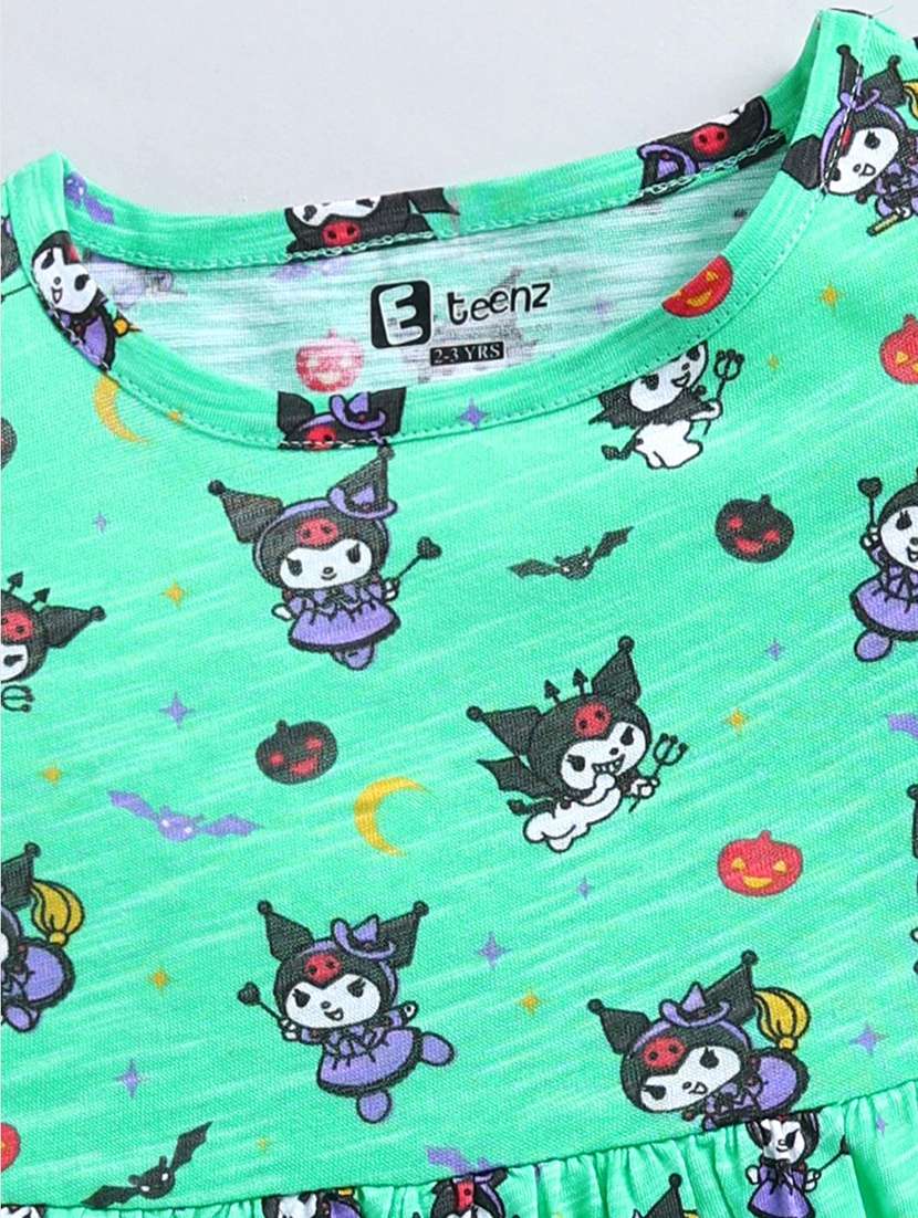 girls printed short sleeve a-line dress - 22277094 -  Standard Image - 2