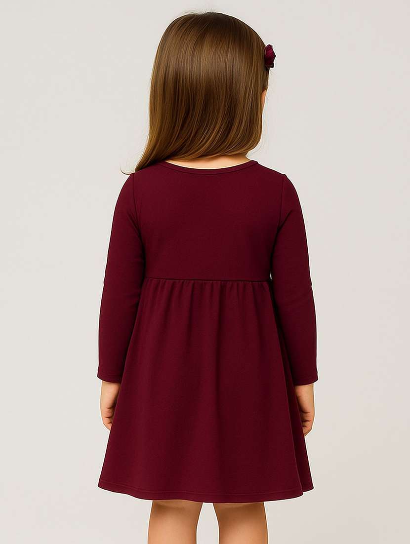 girls printed long sleeve a-line dress - 22277097 -  Standard Image - 2