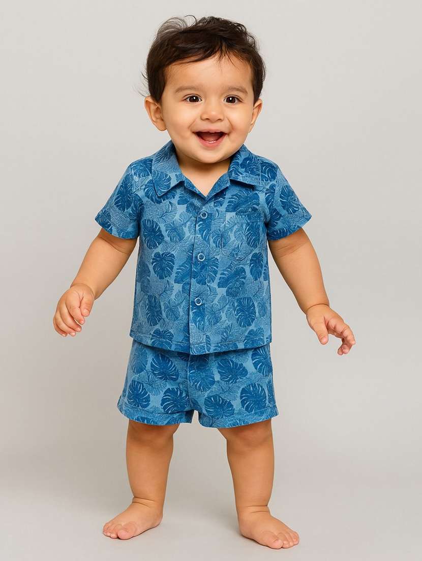 boys printed shorts co-ord set