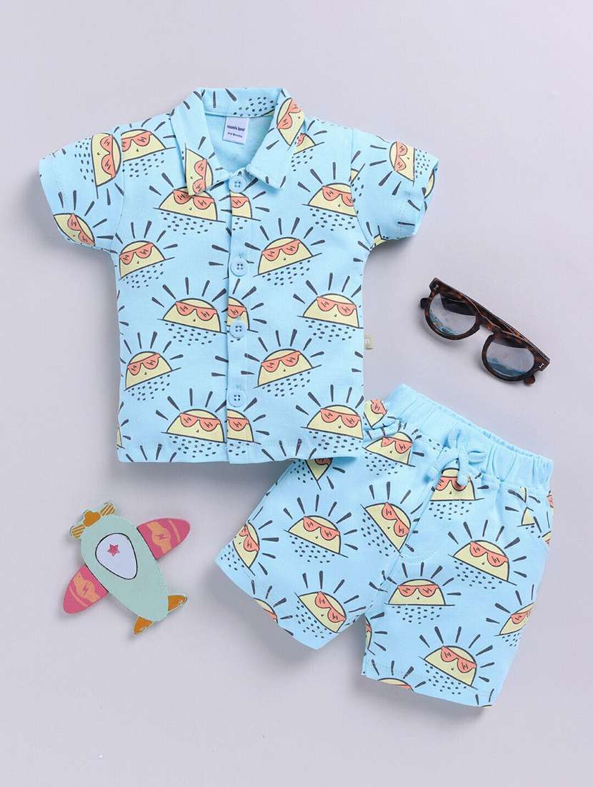 kids printed shorts co-ord set