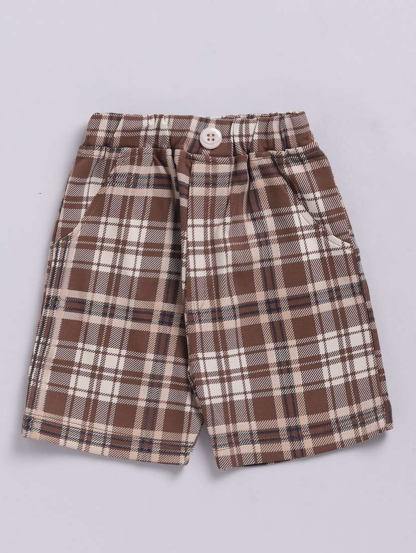 boys checkered shorts co-ord set - 22277355 -  Standard Image - 2