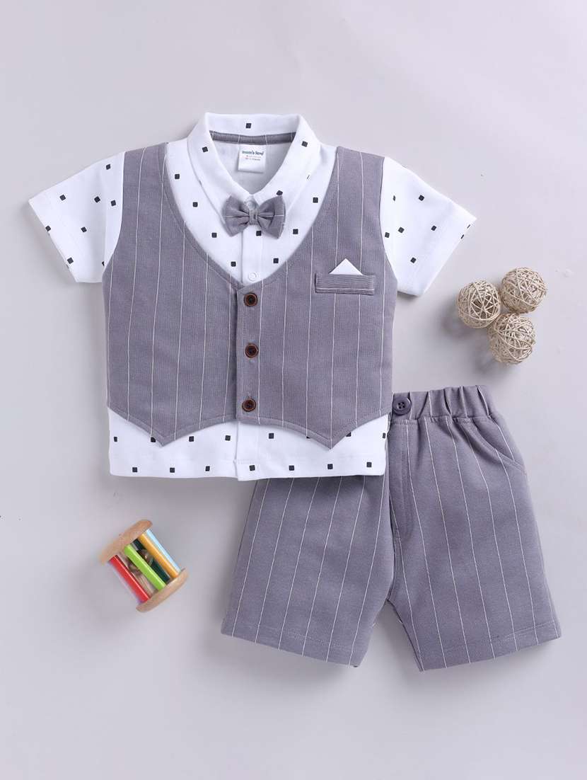 kids striped shorts co-ord set