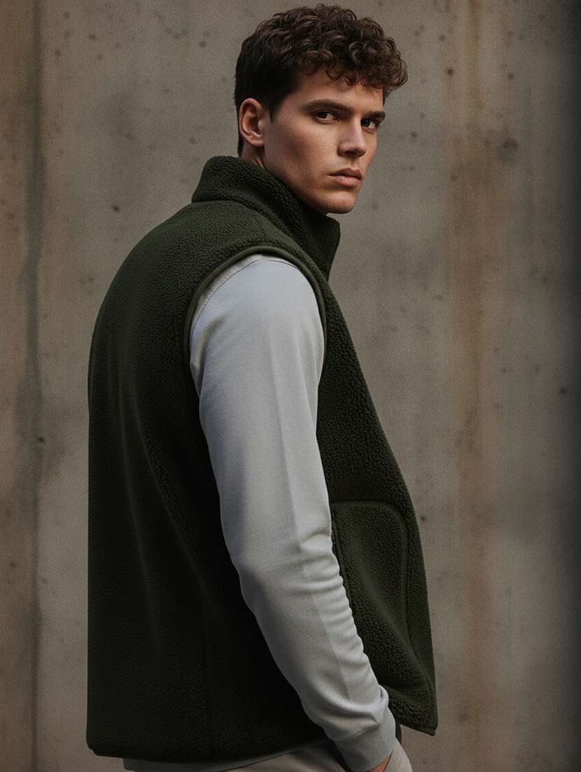 men solid sleeveless sweatshirt - 22277472 -  Standard Image - 2