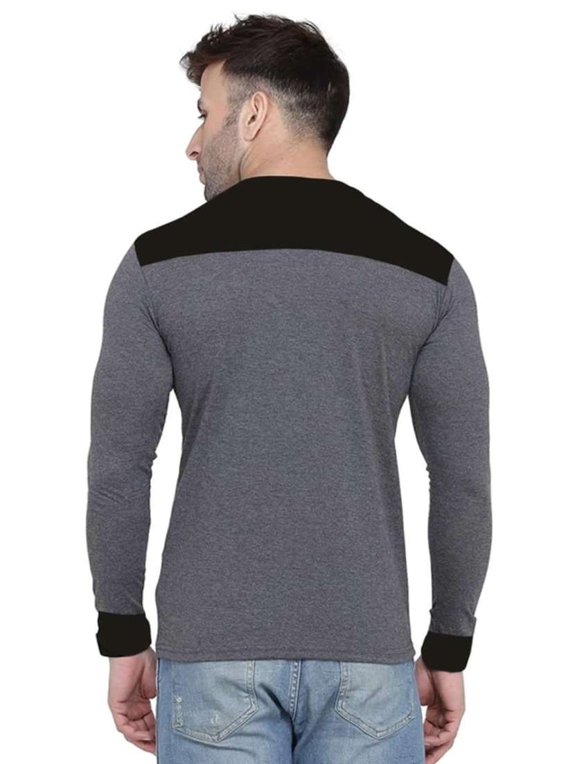 men color block long sleeve slim fit t-shirt - 22277490 -  Standard Image - 2